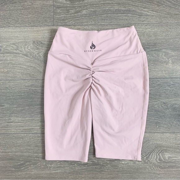 Ryderwear Scrunch Bum Biker Shorts Pink High Rise Waist Size Small - Picture 5 of 8